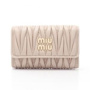MIU MIU Beige Leather Key Case